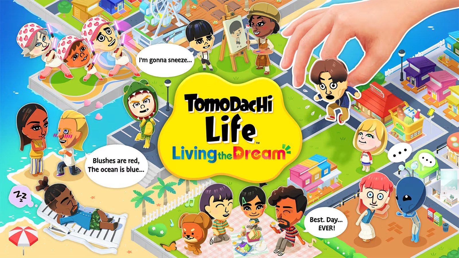 Tomodachi Life island cloud play banner